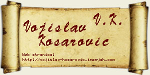 Vojislav Košarović vizit kartica